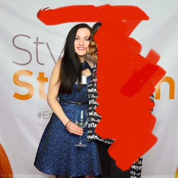 ABS Womens Blue Open Back Embroidered Metallic Flare Mini Dress Size 2 - Picture 6 of 6